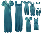Load image into Gallery viewer, Teal / One Size: Regular (8-14) Bridal 11 Piece Nightwear Set The Orange Tags
