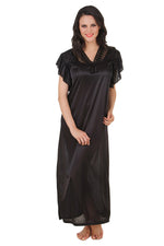 Load image into Gallery viewer, Black / One Size Stella Vintage Satin Nightdress The Orange Tags
