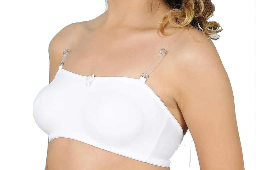 White / 34 / B Push Up Padded Bra Strapless Multiway Transparent Clear Back Straps Bras The Orange Tags