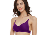 Load image into Gallery viewer, Purple / 38B / B Push Up Padded Bra Strapless Multiway Transparent Clear Back Straps Bras The Orange Tags
