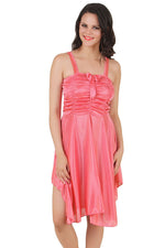 Загрузить изображение в средство просмотра галереи, One Size / Coral Pink Lillian Chemise Satin Strap Dress The Orange Tags
