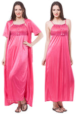 Load image into Gallery viewer, Pink / One Size Aria Satin Nightdress and Robe Clearance The Orange Tags
