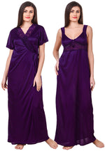 Load image into Gallery viewer, Wine / L Grace Plus Size Satin Nightwear Set Clearance The Orange Tags
