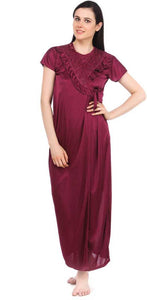 Olivia Satin Nightdress & Dressing Gown Set The Orange Tags