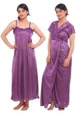 Charger l&#39;image dans la galerie, Emma Satin Nightdress and Dressing Gown Set The Orange Tags

