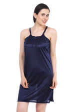 Afbeelding in Gallery-weergave laden, Navy / 8-12 Lily Short Satin Chemise The Orange Tags
