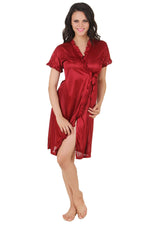 Load image into Gallery viewer, Sofia Satin Dressing Gown Robe The Orange Tags
