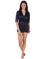 Afbeelding in Gallery-weergave laden, Navy / One Size Elizabeth Satin Dressing Gown Set The Orange Tags
