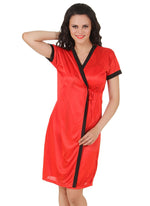 Afbeelding in Gallery-weergave laden, Red / L Luna Plus Size Satin Robe The Orange Tags
