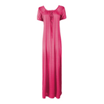 Charger l&#39;image dans la galerie, Rose Pink / L Long satin maxi dress with Lace The Orange Tags
