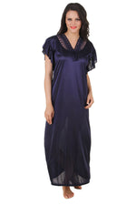 Load image into Gallery viewer, Navy / One Size Stella Vintage Satin Nightdress The Orange Tags
