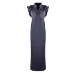 Afbeelding in Gallery-weergave laden, Navy / L Collor Neck Long Cotton Nightdress The Orange Tags
