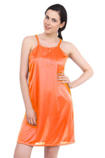 Load image into Gallery viewer, Orange / 8-12 Lily Short Satin Chemise The Orange Tags
