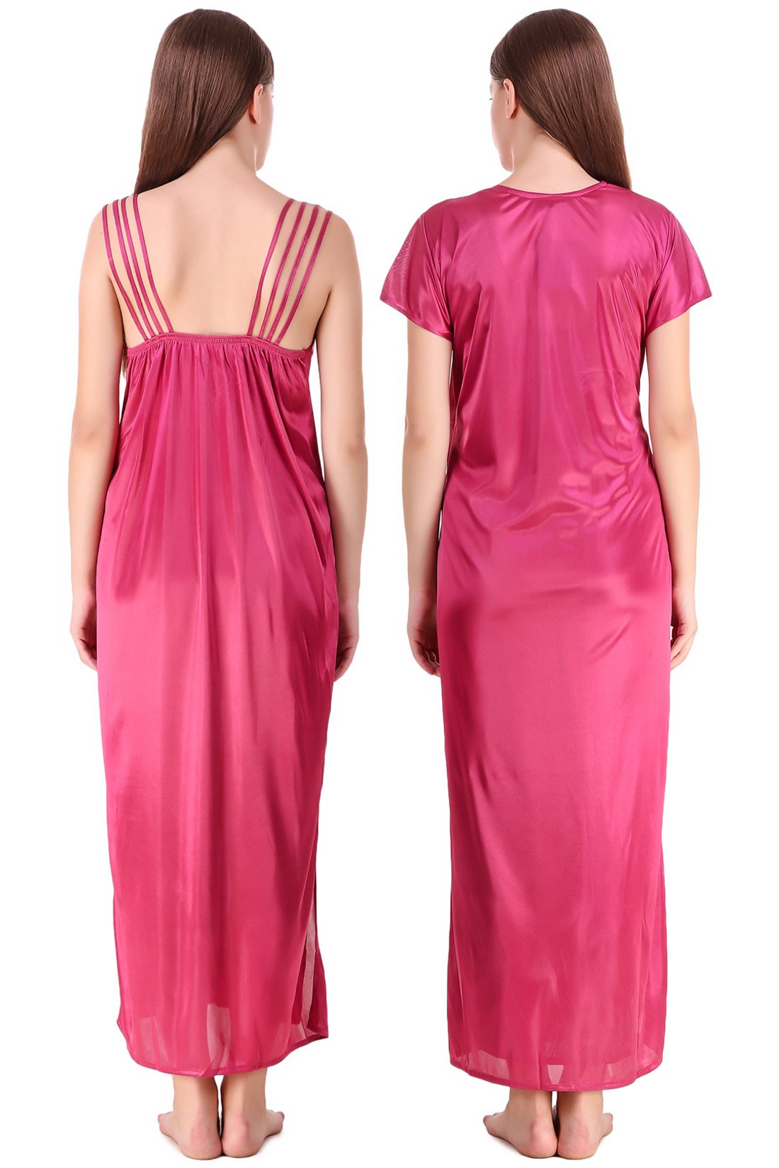 Chloe Satin Gown Nightwear Set The Orange Tags