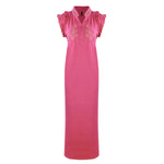 Afbeelding in Gallery-weergave laden, Pink / L Collor Neck Long Cotton Nightdress The Orange Tags
