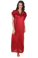 Charger l&#39;image dans la galerie, Deep Red / One Size Stella Vintage Satin Nightdress The Orange Tags
