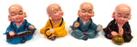 Afbeelding in Gallery-weergave laden, Set of 4 Mini Sitting Lucky Buddha Music Figurines The Orange Tags
