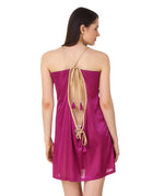 Load image into Gallery viewer, Violet Sexy Satin Chemise The Orange Tags
