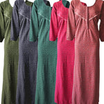 Загрузить изображение в средство просмотра галереи, Women&#39;s Woollen Full Sleeve Winter Fleece Nighty Ladies Maxi Gown Nightdress 12-16 The Orange Tags
