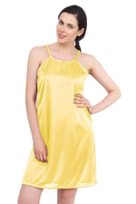 Load image into Gallery viewer, Yellow / 8-12 Lily Short Satin Chemise The Orange Tags
