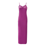 Load image into Gallery viewer, Wine / One Size Pretty You Lace Long Cami Nightdress The Orange Tags
