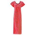 Načíst obrázek do prohlížeče Galerie, Red / XL Plus Size 100% Cotton Nightdress The Orange Tags
