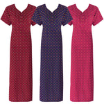 Load image into Gallery viewer, Free Size 100% Cotton V Neck Floral Nightwear The Orange Tags

