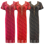 Afbeelding in Gallery-weergave laden, 100% Cotton Rose Print Nightdress The Orange Tags
