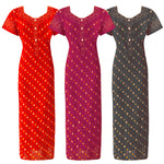 Load image into Gallery viewer, 100% Cotton Rose Print Nightdress The Orange Tags
