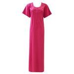 Načíst obrázek do prohlížeče Galerie, Pink / XXL Plus Half Button Front Floral Cotton Nightdress The Orange Tags
