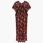 Afbeelding in Gallery-weergave laden, Deep Red / 10-16 100% Cotton Kaftan Long Tunic Dress The Orange Tags
