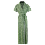 Afbeelding in Gallery-weergave laden, Green Flower Print / 8-14 Ladies 100% Cotton Robe The Orange Tags
