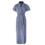 Afbeelding in Gallery-weergave laden, Blue Swril Print / 8-14 Ladies 100% Cotton Robe The Orange Tags
