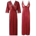 Load image into Gallery viewer, Womens 2 Pcs Satin Nightdress and Robe The Orange Tags
