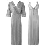 Charger l&#39;image dans la galerie, Womens 2 Pcs Satin Nightdress and Robe The Orange Tags
