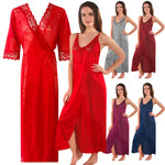 Load image into Gallery viewer, Womens 2 Pcs Satin Nightdress and Robe The Orange Tags

