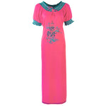 Load image into Gallery viewer, Pink / 14-18 Plus Size Long Viscose Nightwear The Orange Tags

