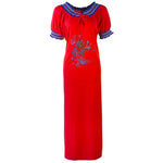 Afbeelding in Gallery-weergave laden, Red / 14-18 Plus Size Long Viscose Nightwear The Orange Tags
