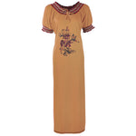 Load image into Gallery viewer, Stone / 14-18 Plus Size Long Viscose Nightwear The Orange Tags

