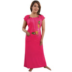 Load image into Gallery viewer, Pink / One Size Cotton Rich Long Nighty Free Size The Orange Tags
