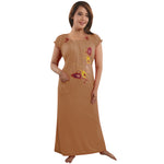 Load image into Gallery viewer, Stone / One Size Cotton Rich Long Nighty Free Size The Orange Tags

