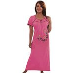 Charger l&#39;image dans la galerie, Baby Pink / One Size 100% Jeresy Cotton Short Sleeve Nightdress The Orange Tags
