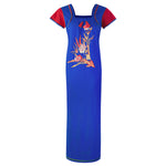 Load image into Gallery viewer, Blue / XL Cotton Rich Long Plus Size Nightdress The Orange Tags
