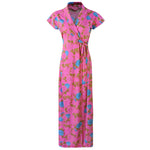 Load image into Gallery viewer, Pink / One Size Designer Luxury Cotton Jersey Printed Dressing Gown The Orange Tags
