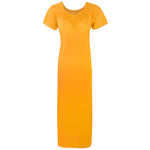 Charger l&#39;image dans la galerie, Mustard / 12-16 Cotton Blend Comfy Jersey Nightdress The Orange Tags
