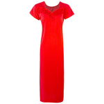 Загрузить изображение в средство просмотра галереи, Red / 12-16 Cotton Blend Comfy Jersey Nightdress The Orange Tags
