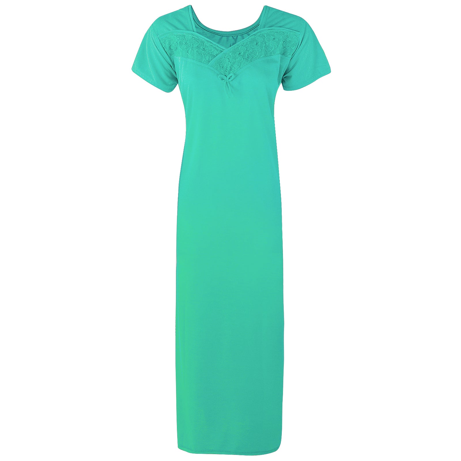 Teal / 12-16 Cotton Blend Comfy Jersey Nightdress The Orange Tags