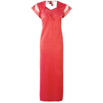 Load image into Gallery viewer, Coral / 12-16 Solid 100% Cotton Jeresy Long Nighty The Orange Tags
