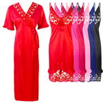 Загрузить изображение в средство просмотра галереи, Lace Cami Nightdress &amp; Robe Pyjama Set The Orange Tags
