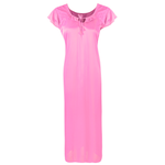 Charger l&#39;image dans la galerie, Baby Pink / 12-16 NEW LADIES PLUS SIZE BLACK LONG NIGHTDRESS NIGHTIE LOUNGER PLUS SIZE The Orange Tags

